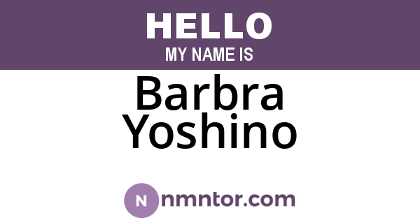 Barbra Yoshino