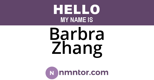 Barbra Zhang