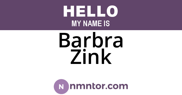 Barbra Zink