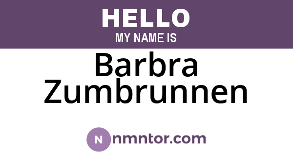 Barbra Zumbrunnen