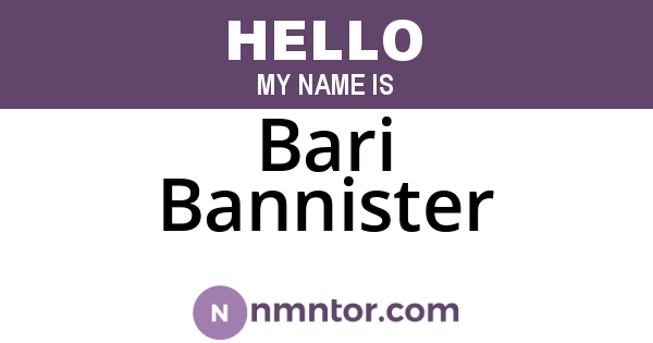 Bari Bannister