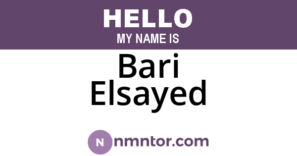 Bari Elsayed