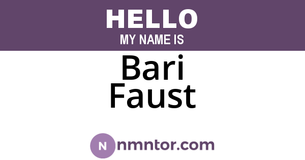 Bari Faust