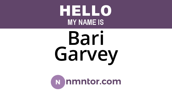 Bari Garvey