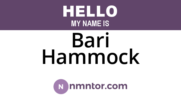 Bari Hammock