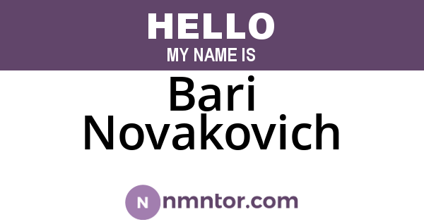 Bari Novakovich