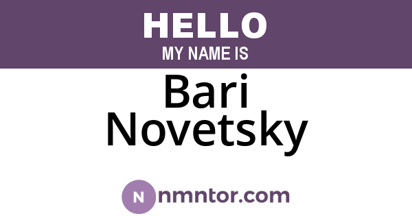 Bari Novetsky