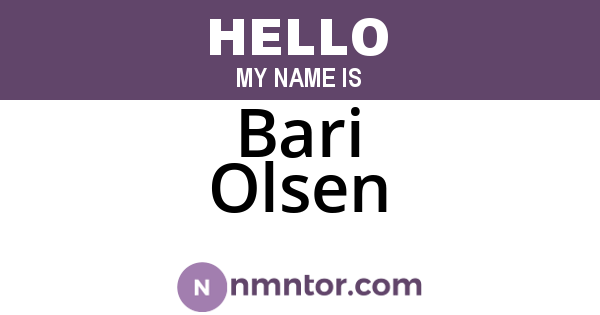 Bari Olsen