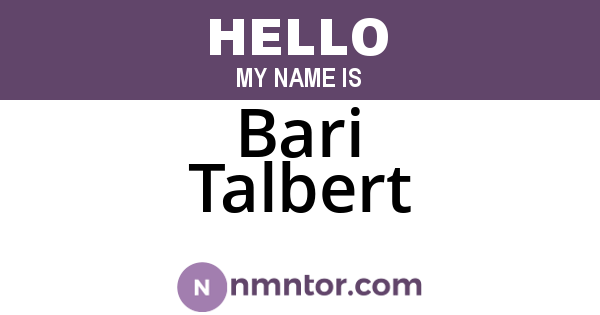 Bari Talbert