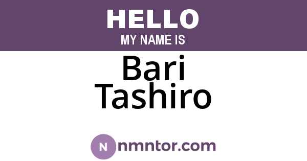 Bari Tashiro