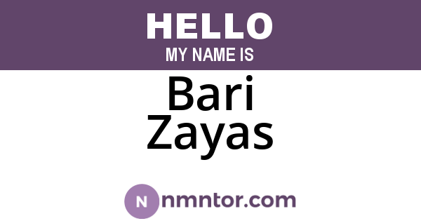 Bari Zayas
