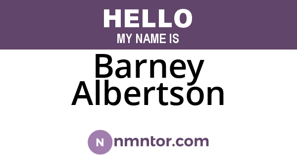 Barney Albertson