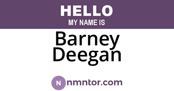 Barney Deegan