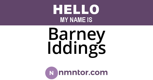 Barney Iddings