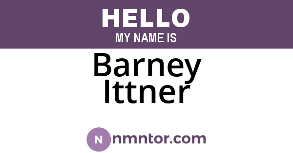 Barney Ittner