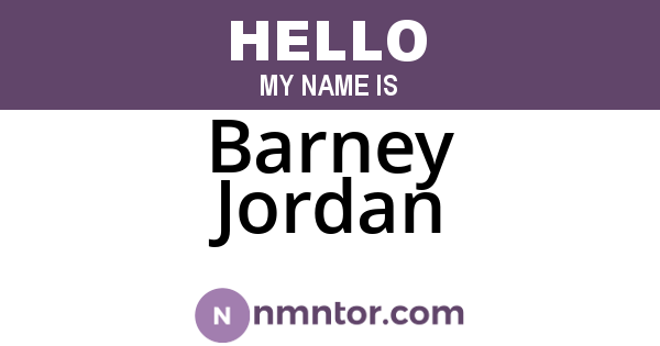 Barney Jordan