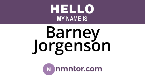Barney Jorgenson