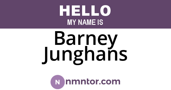 Barney Junghans