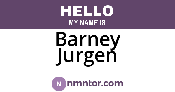 Barney Jurgen