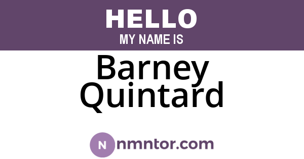 Barney Quintard