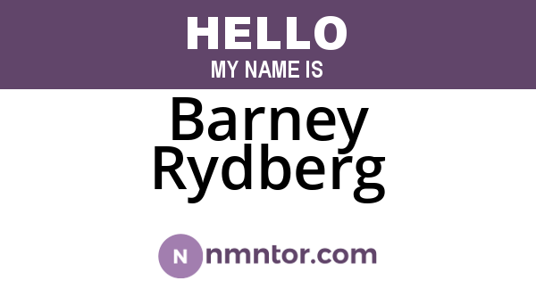 Barney Rydberg