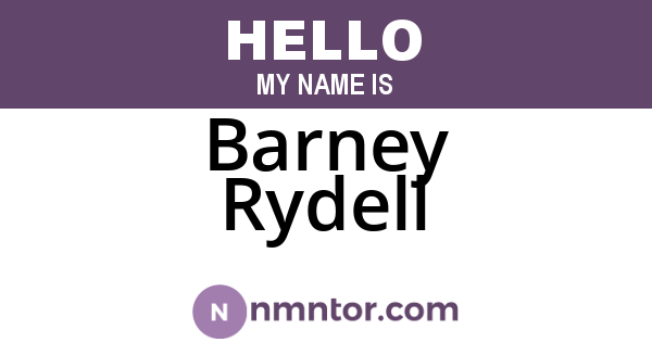 Barney Rydell