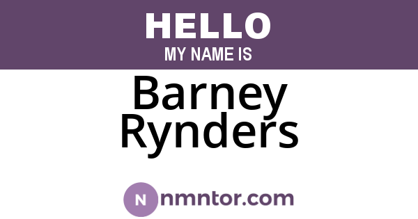 Barney Rynders