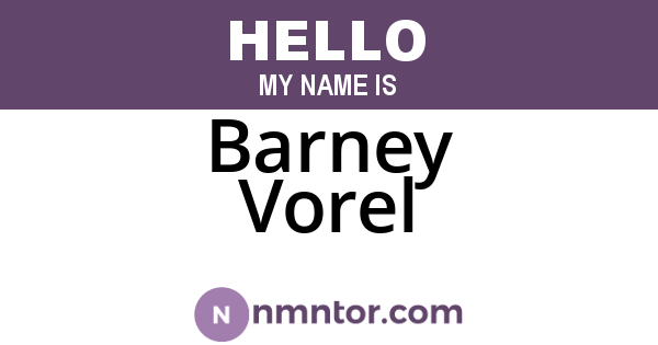 Barney Vorel