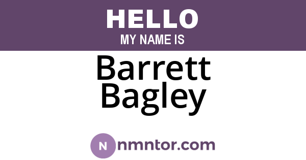 Barrett Bagley