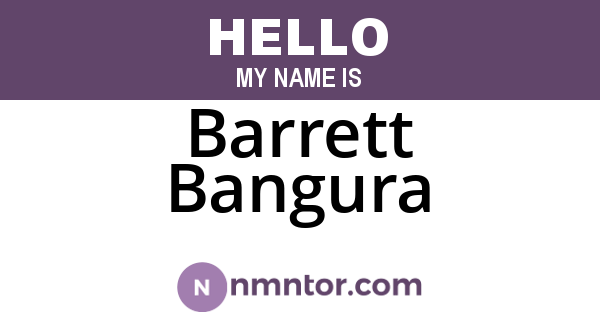 Barrett Bangura