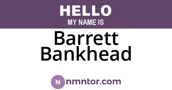 Barrett Bankhead
