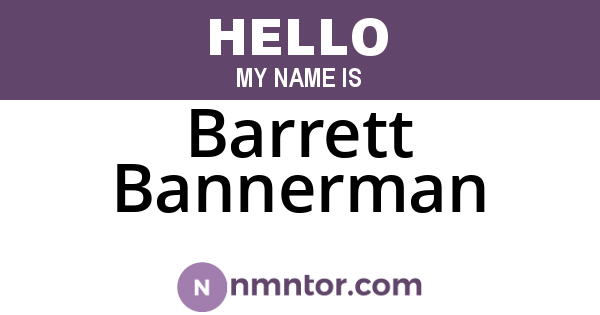 Barrett Bannerman