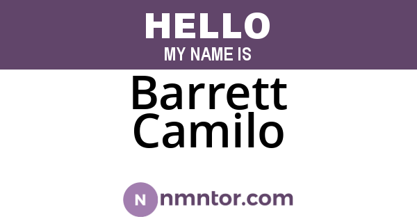 Barrett Camilo