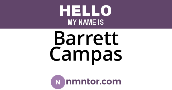 Barrett Campas
