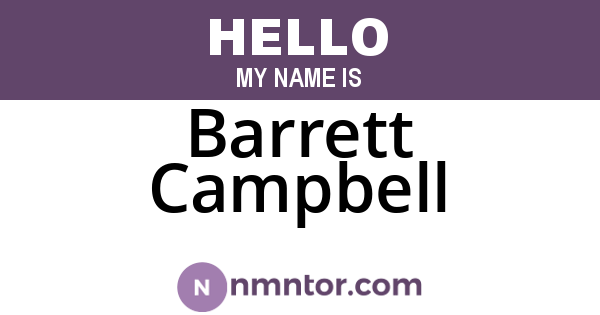 Barrett Campbell