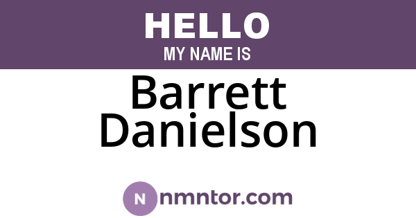 Barrett Danielson