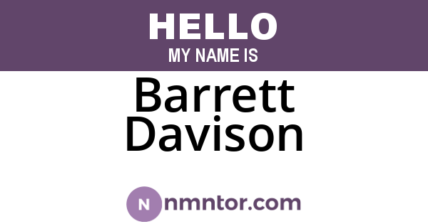 Barrett Davison