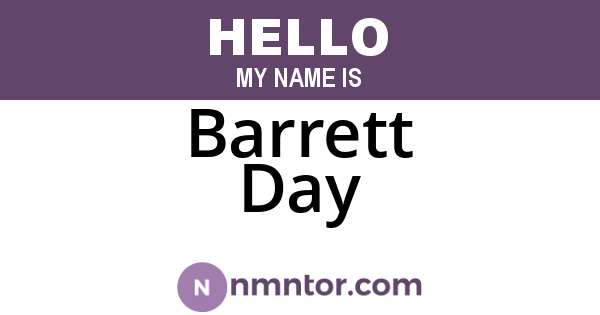 Barrett Day