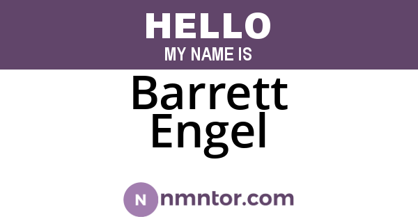 Barrett Engel