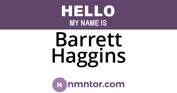Barrett Haggins