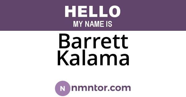 Barrett Kalama