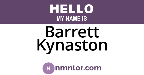 Barrett Kynaston