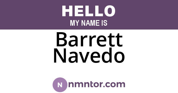 Barrett Navedo