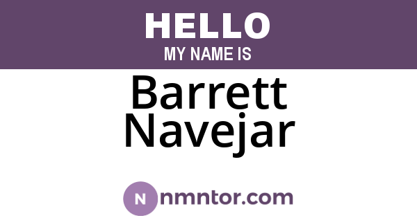 Barrett Navejar