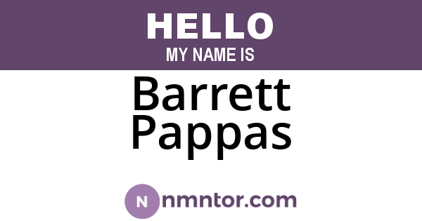 Barrett Pappas