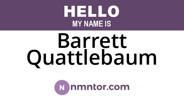 Barrett Quattlebaum