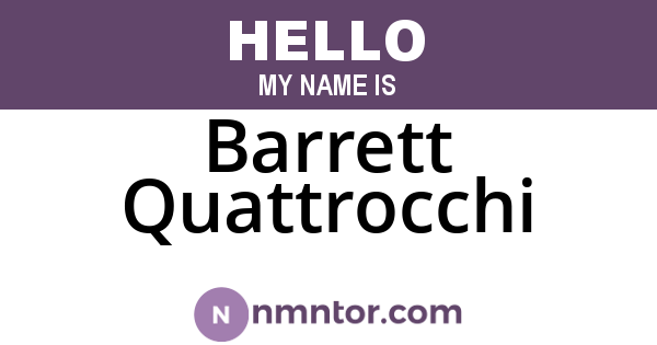 Barrett Quattrocchi