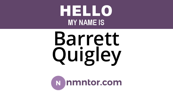 Barrett Quigley