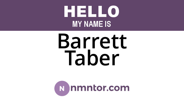 Barrett Taber