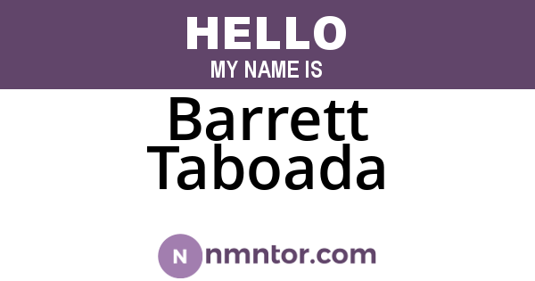 Barrett Taboada